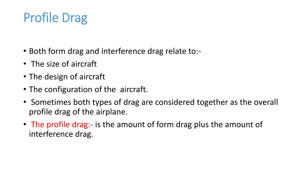 profile drag profile drag