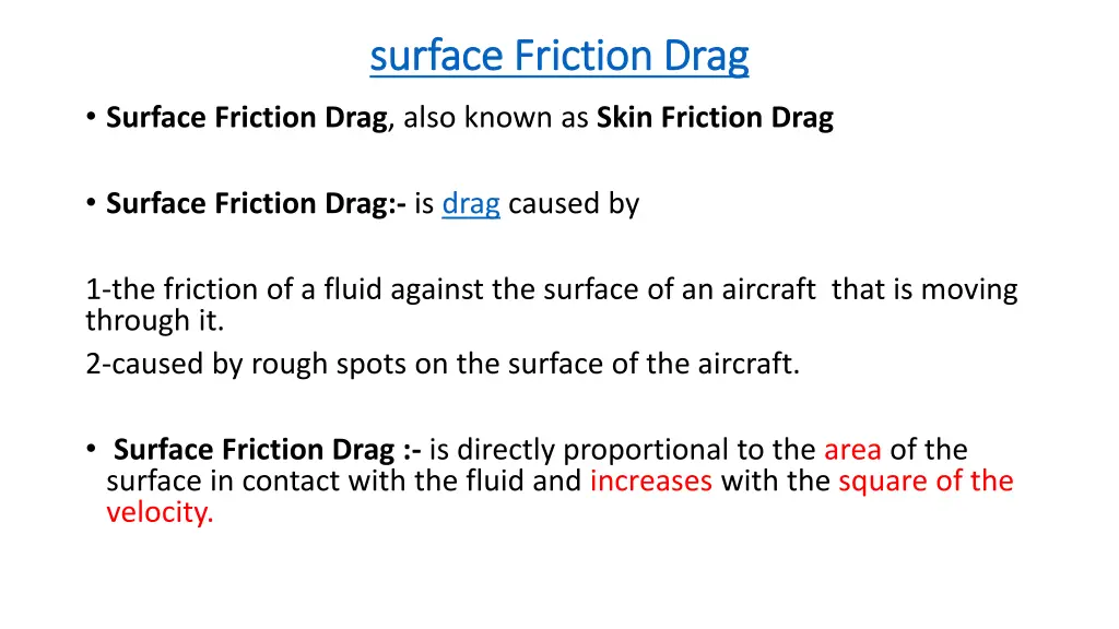 surface friction drag surface friction drag