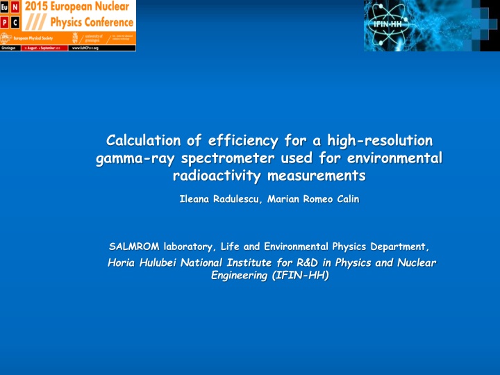 calculation of efficiency for a high resolution