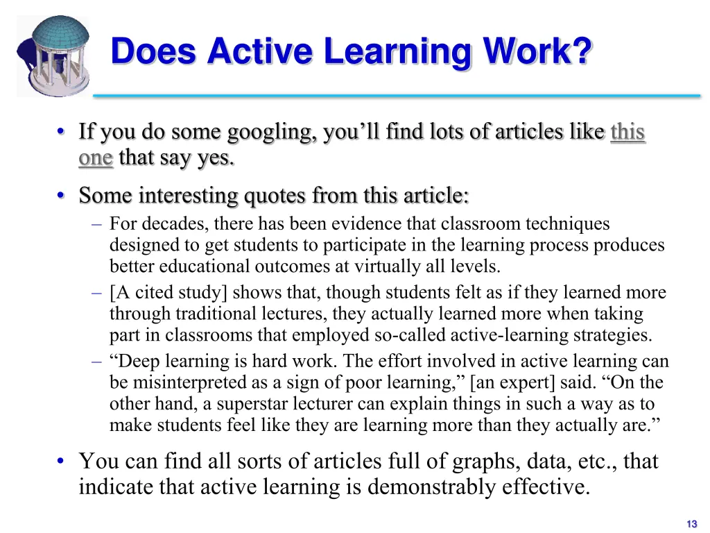 does active learning work