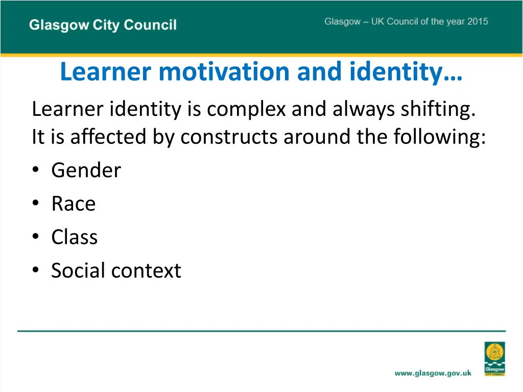 learner motivation and identity learner identity