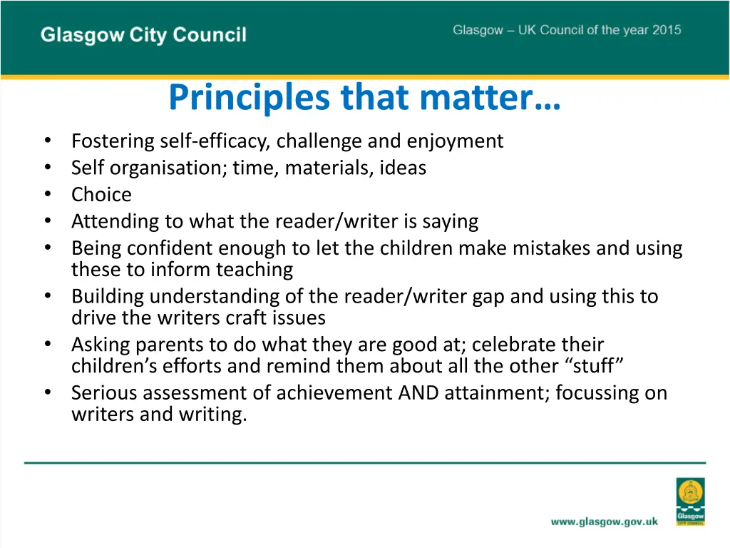 principles that matter fostering self efficacy