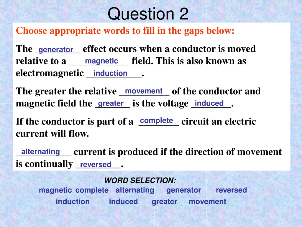 question 2 1