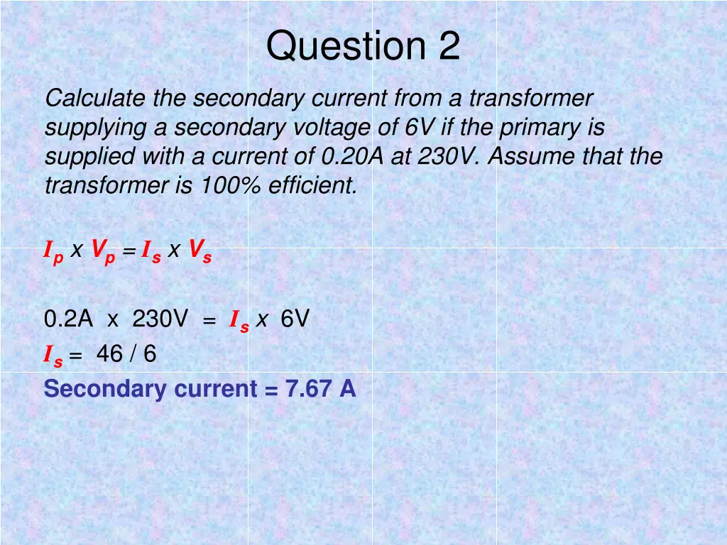 question 2 5