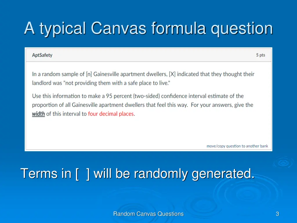 a typical canvas formula question