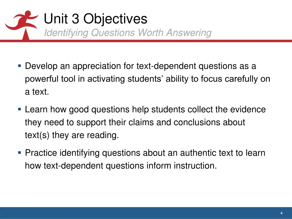 unit 3 objectives identifying questions worth