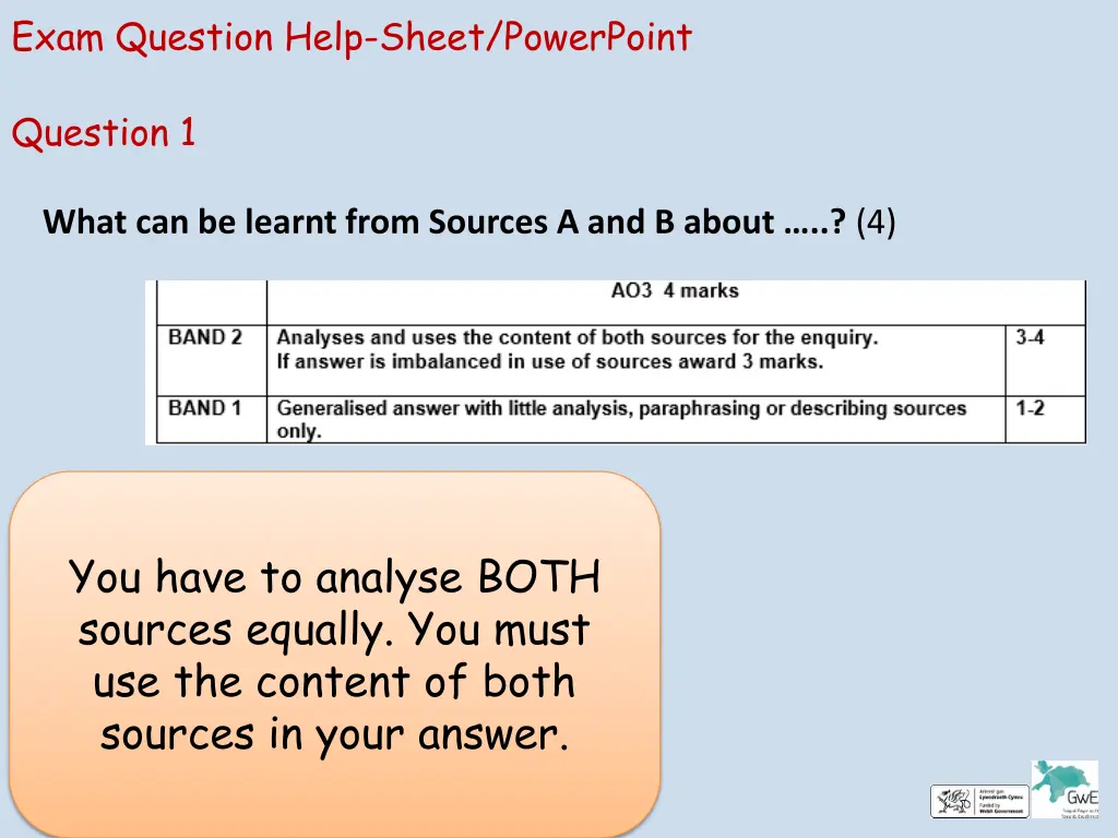 exam question help sheet powerpoint