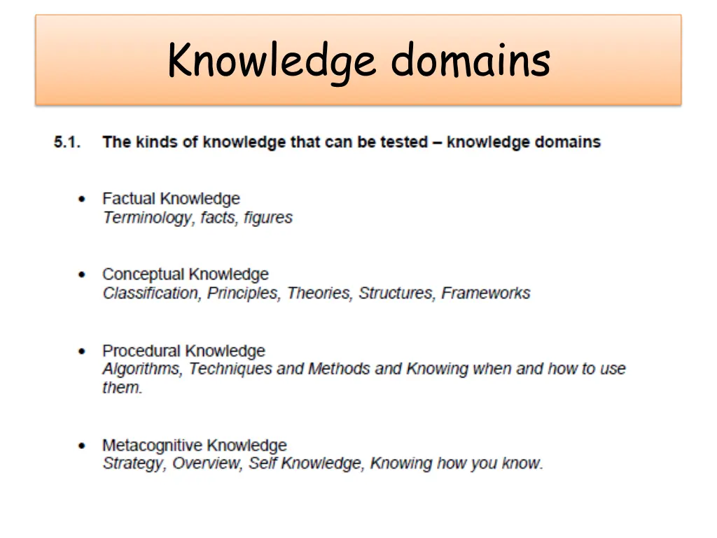 knowledge domains