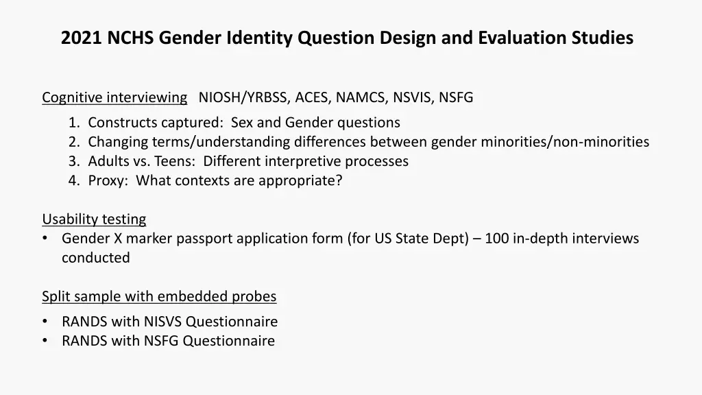 2021 nchs gender identity question design