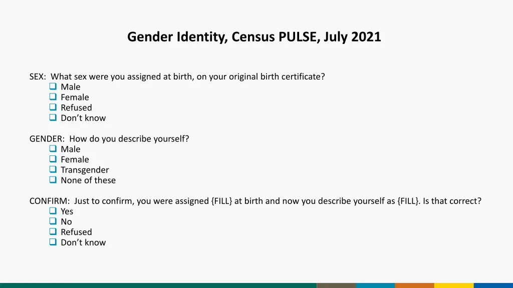 gender identity census pulse july 2021