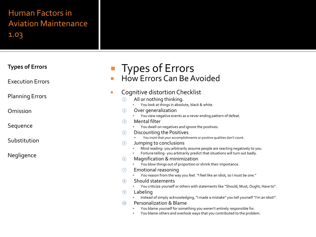 human factors in aviation maintenance 1 03 19