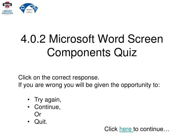 4 0 2 microsoft word screen components quiz