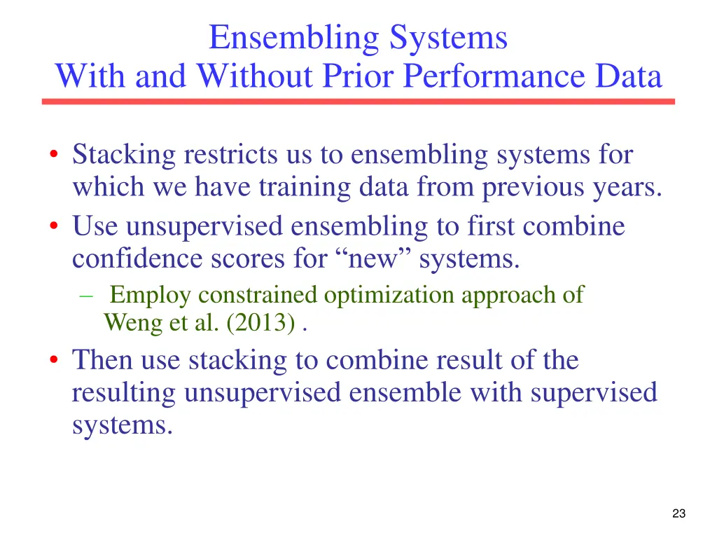 ensembling systems