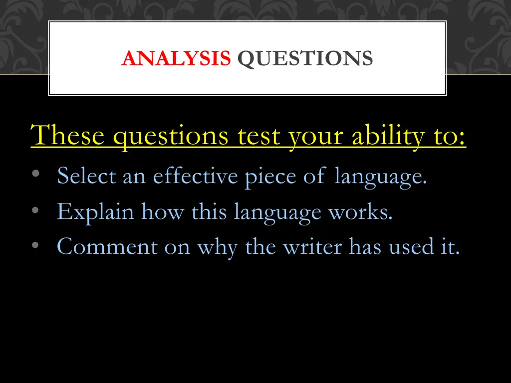 analysis questions 1