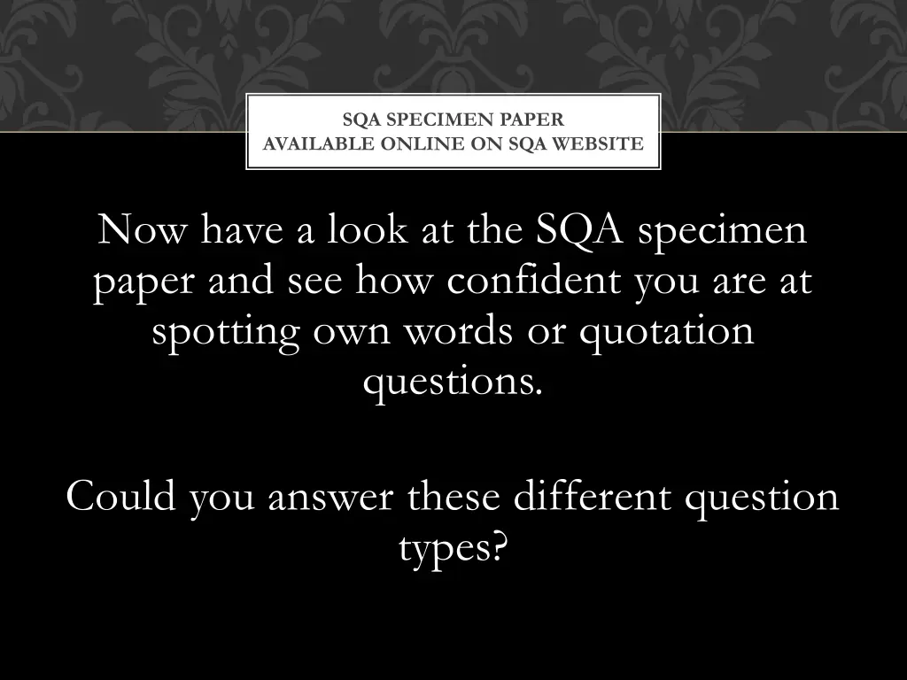 sqa specimen paper available online on sqa website