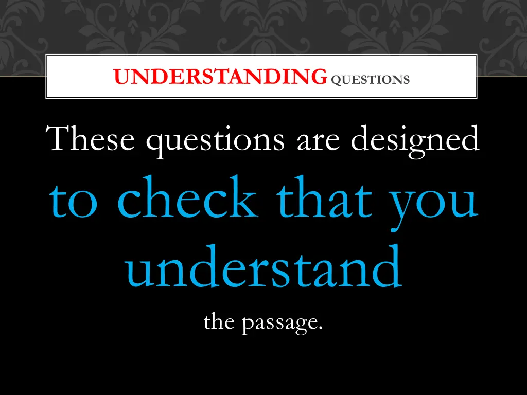 understanding questions 1