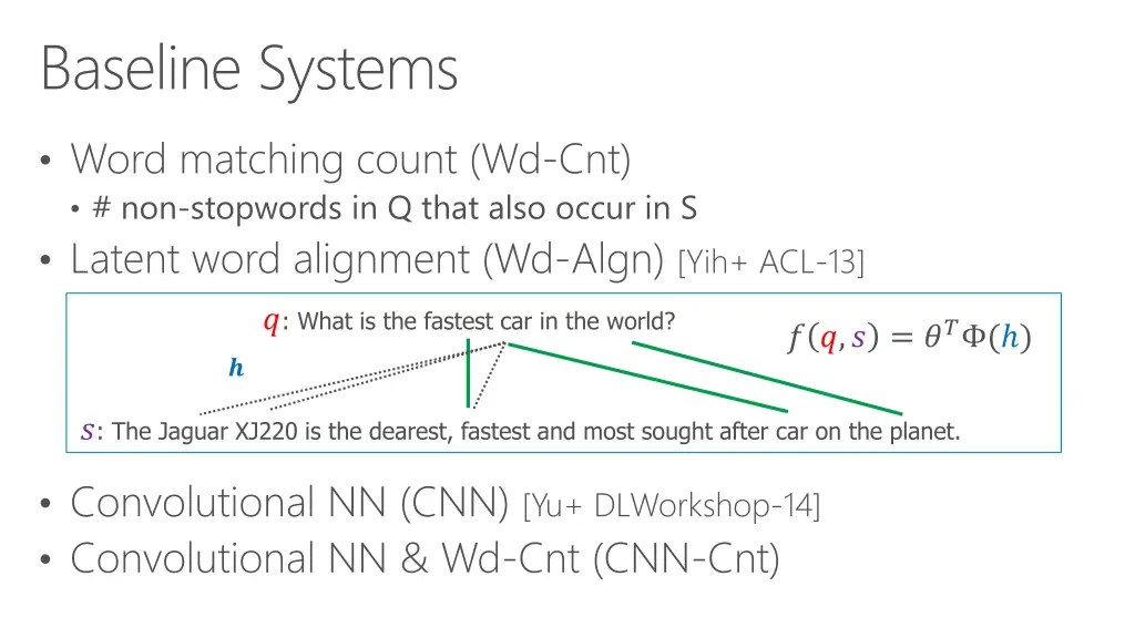 baseline systems