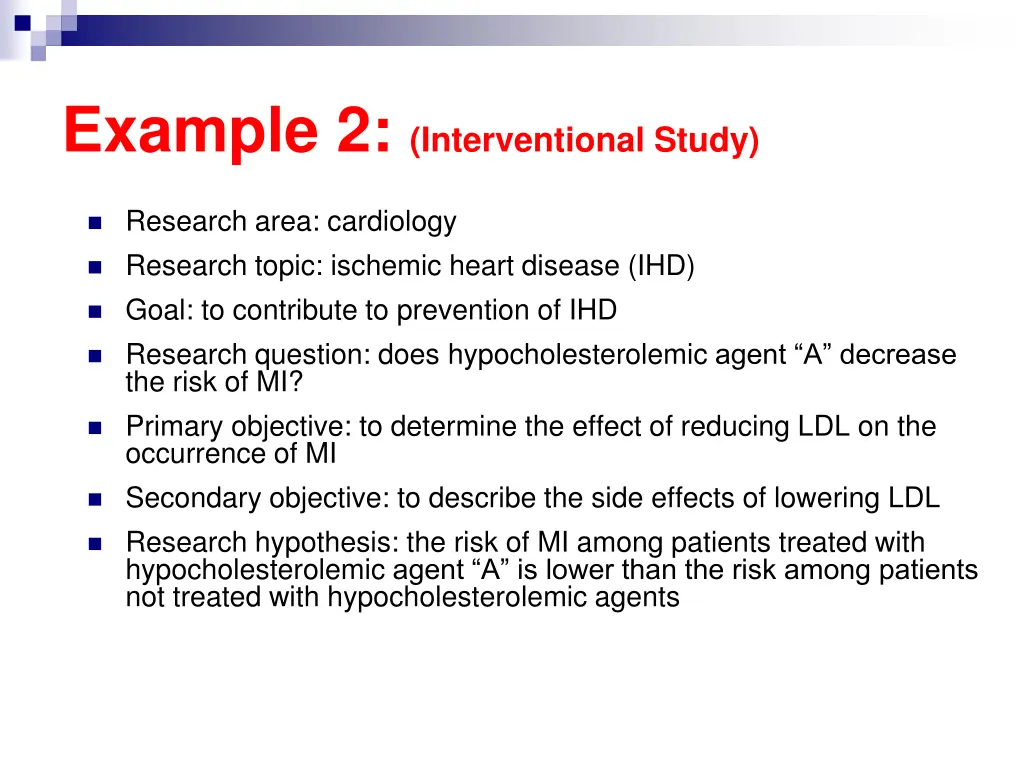 example 2 interventional study