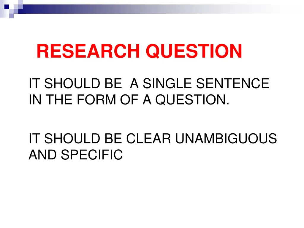 research question 1