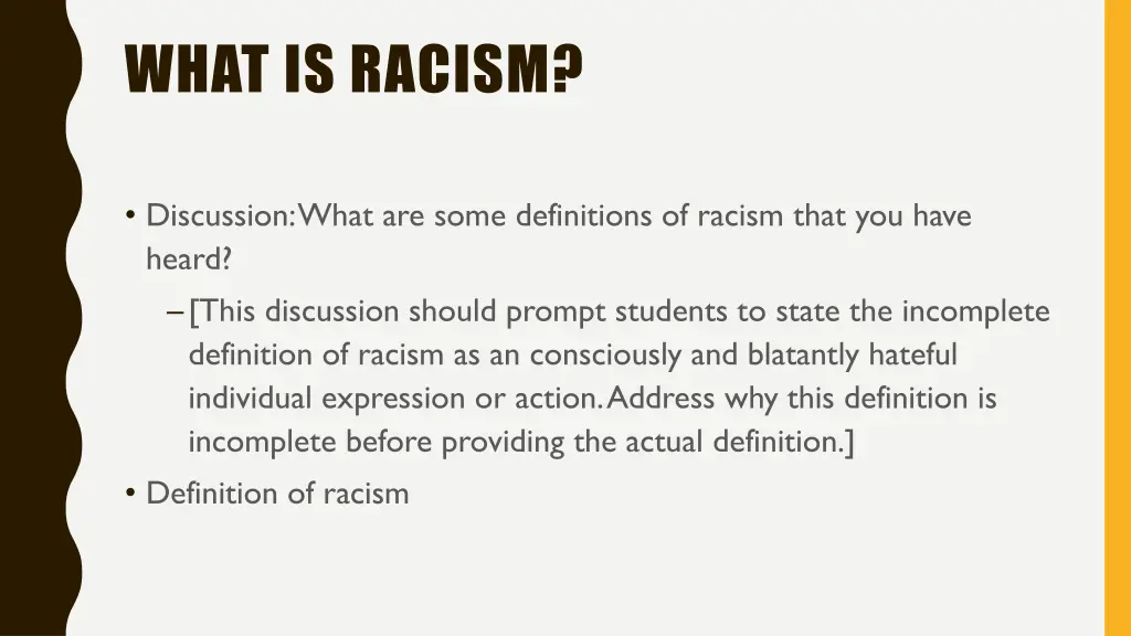 what is racism