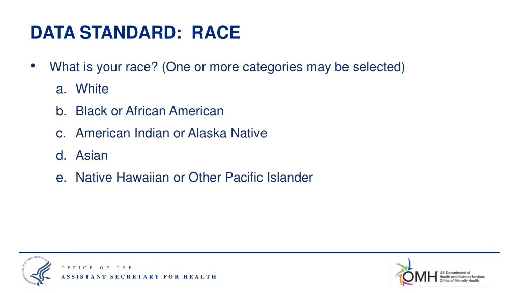 data standard race