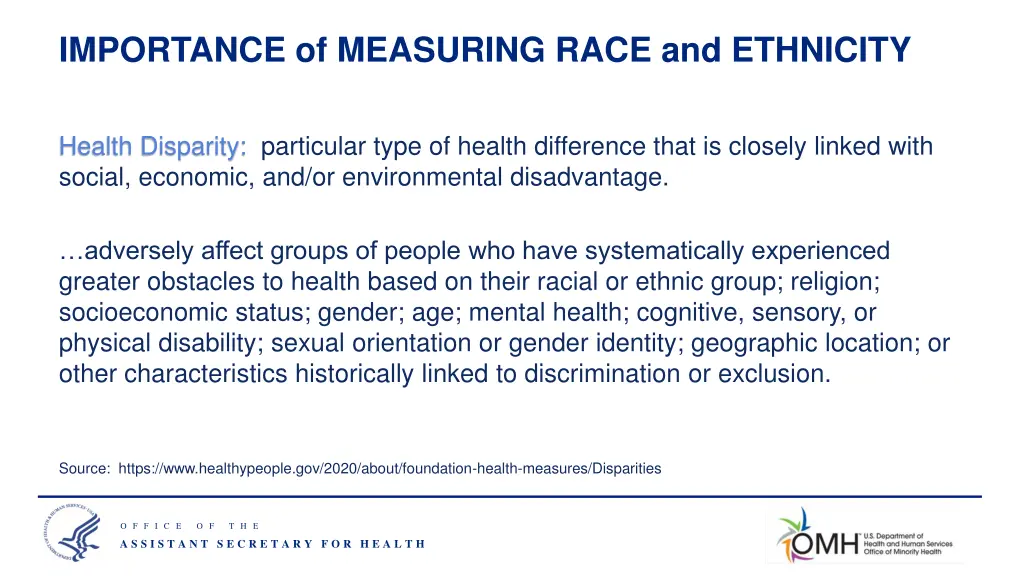 importance of measuring race and ethnicity