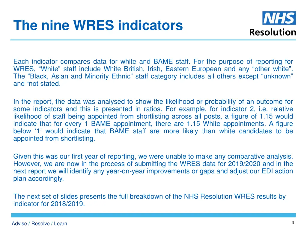 the nine wres indicators 1