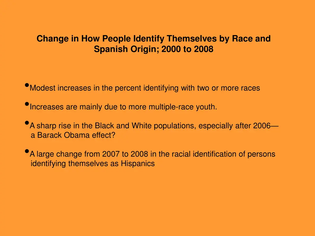 change in how people identify themselves by race