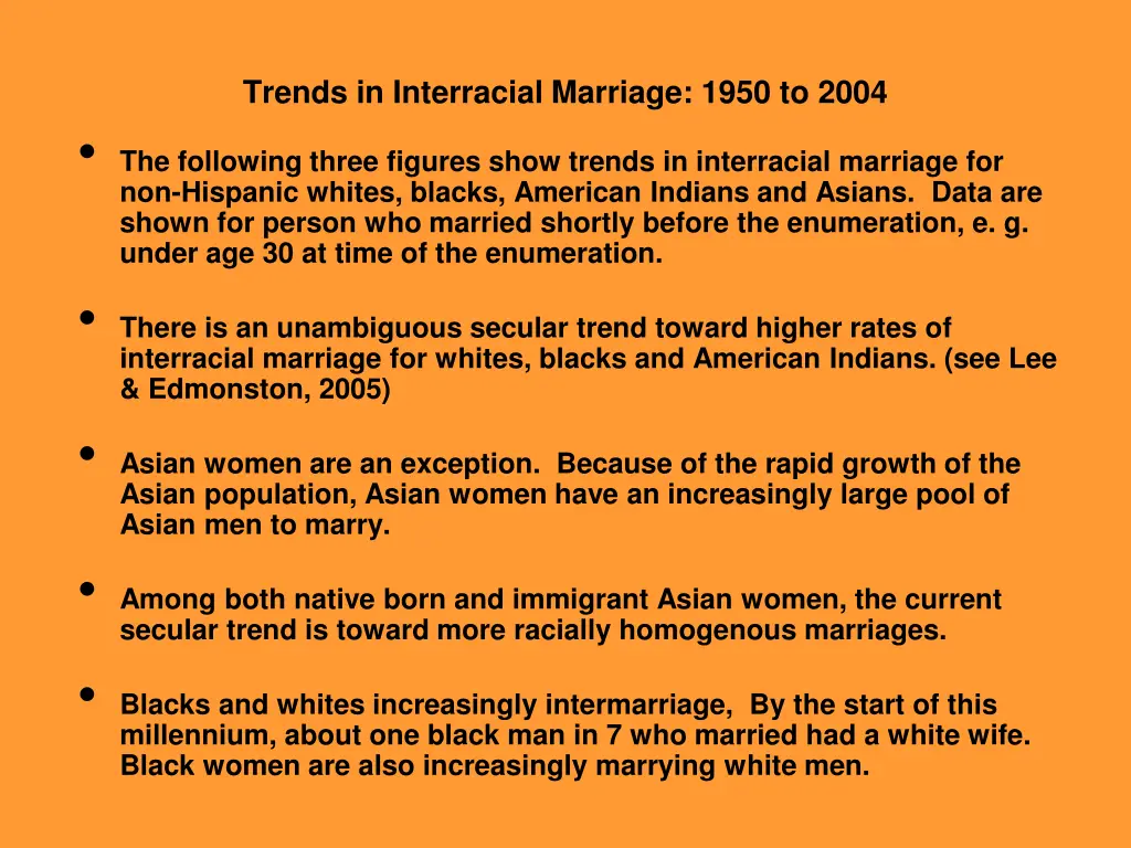 trends in interracial marriage 1950 to 2004