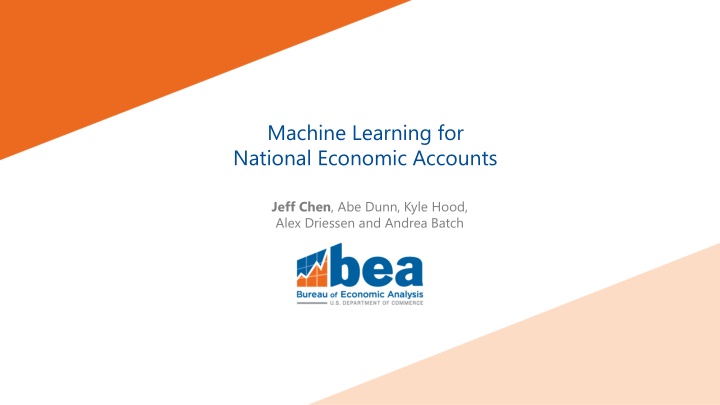 machine learning for national economic accounts