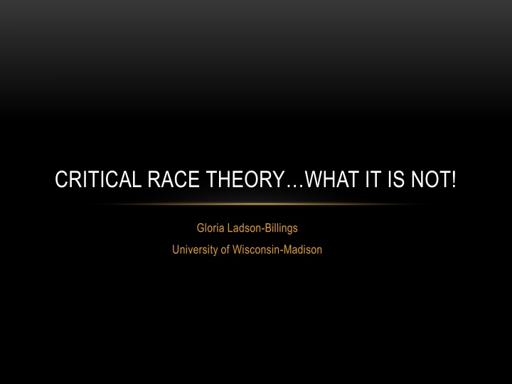 critical race theory what it is not