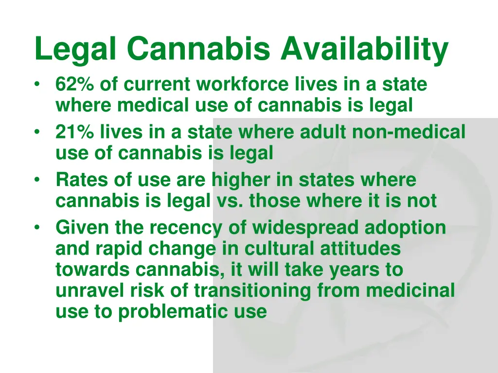 legal cannabis availability 62 of current