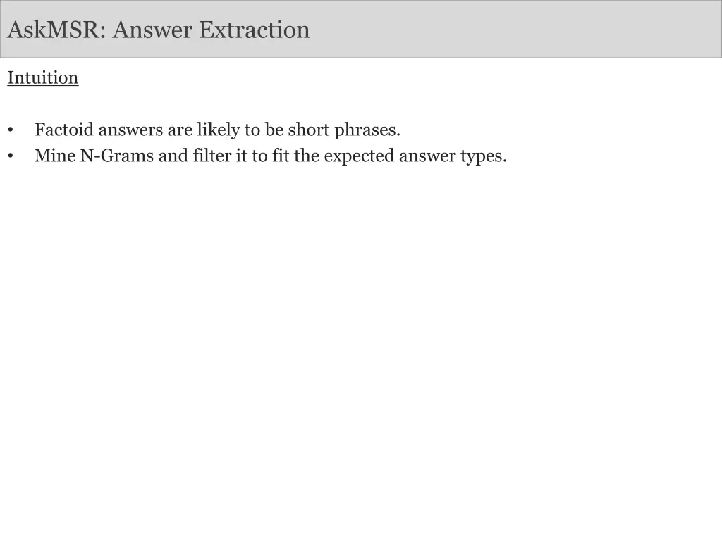 askmsr answer extraction