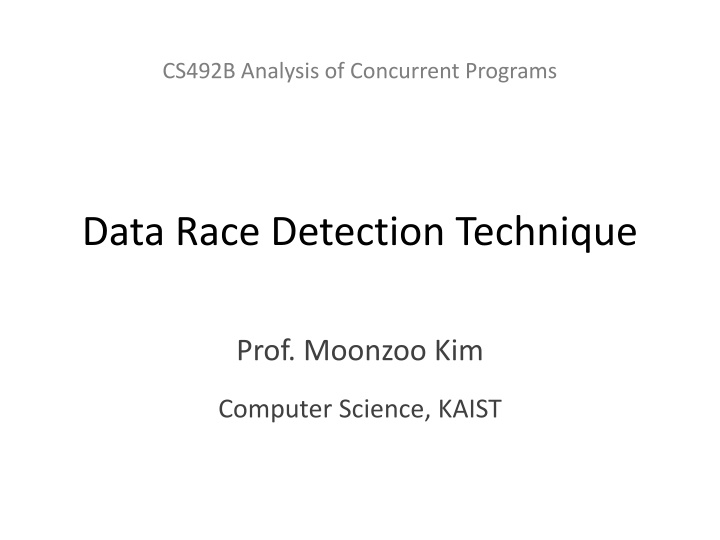 cs492b analysis of concurrent programs