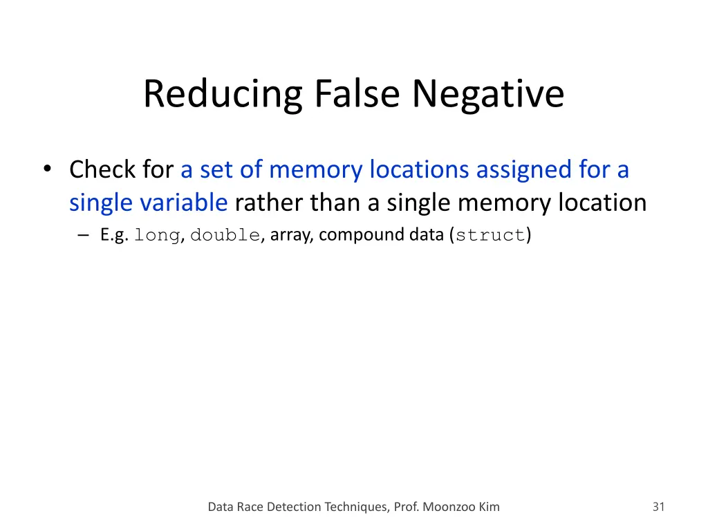 reducing false negative