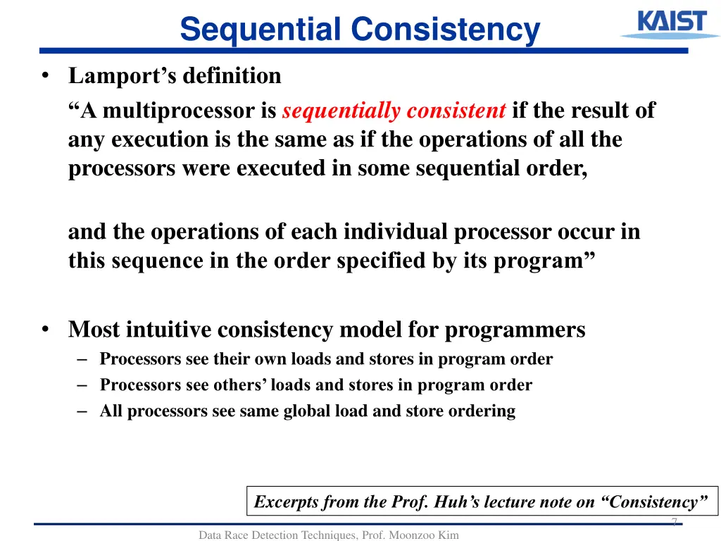 sequential consistency