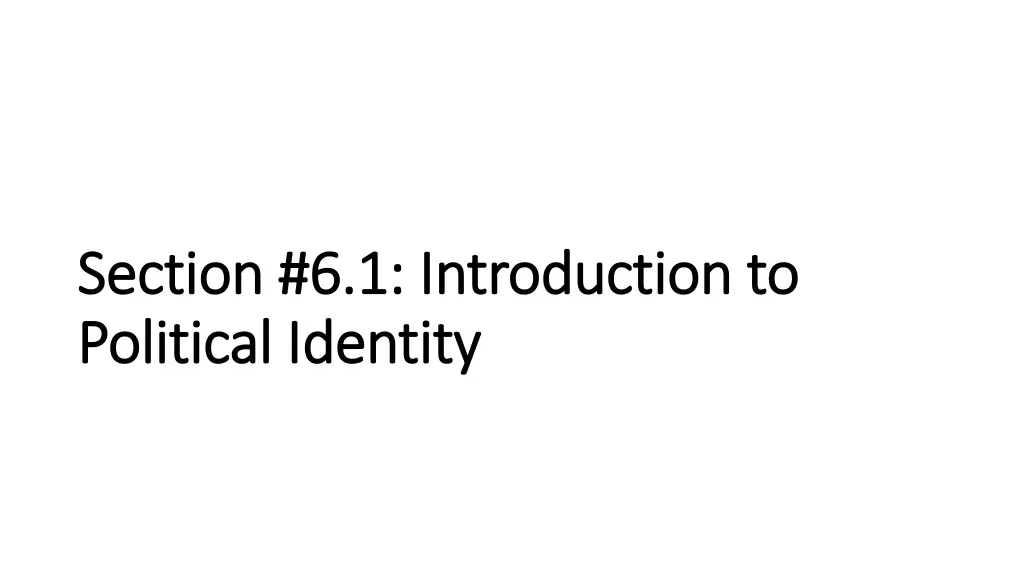 section 6 1 introduction to section