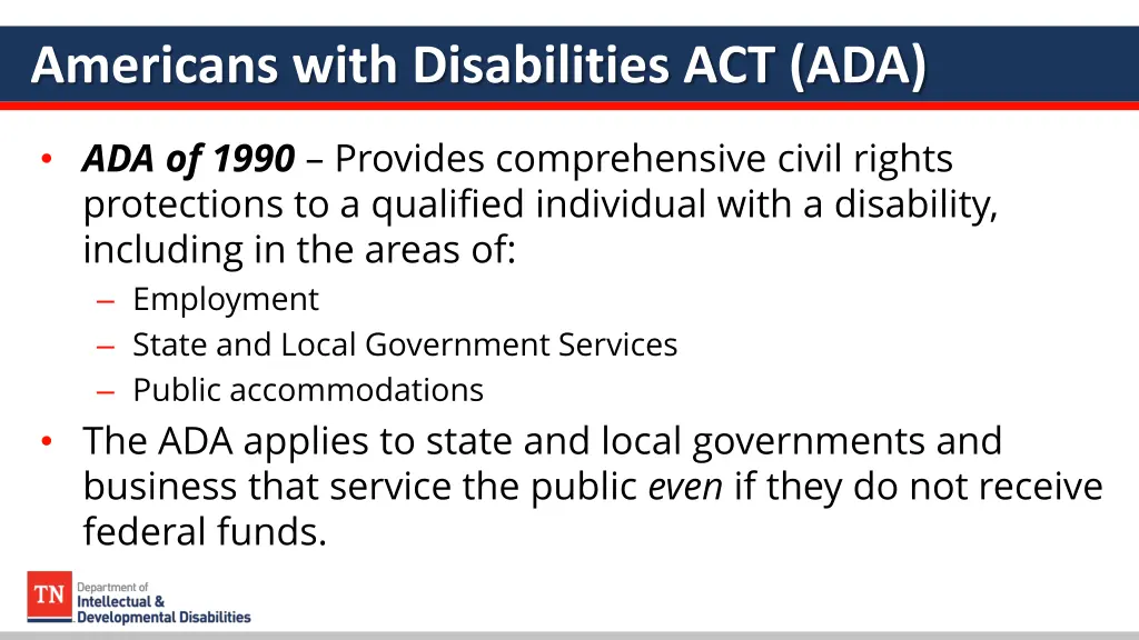 americans with disabilities act ada