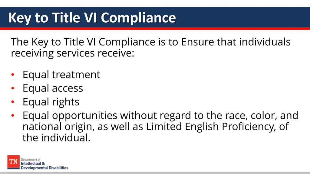 key to title vi compliance