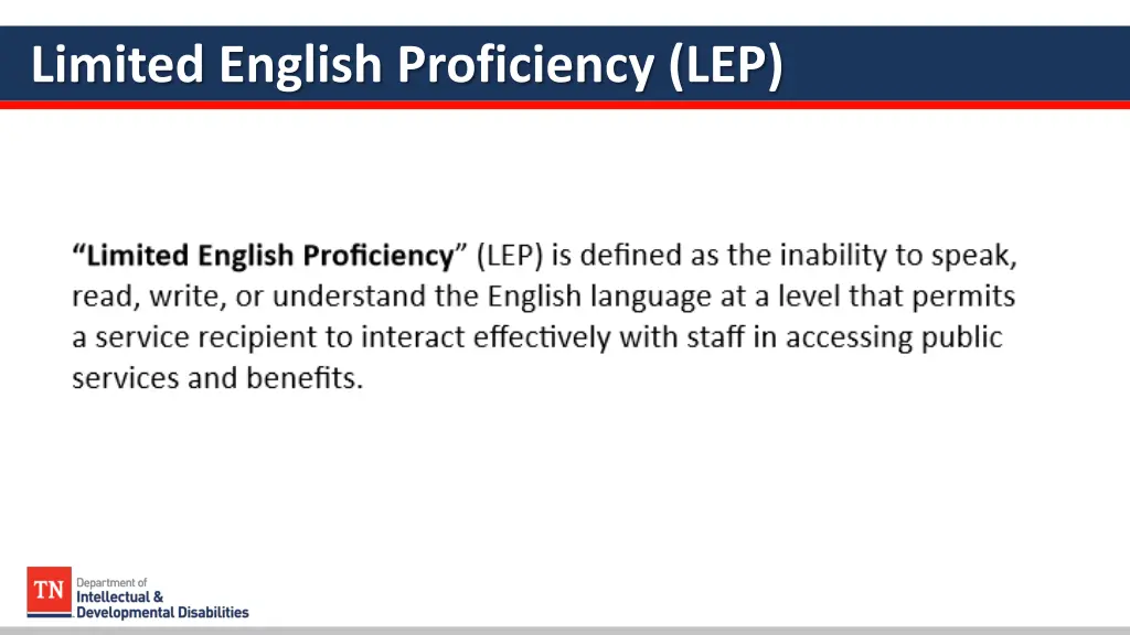 limited english proficiency lep 1