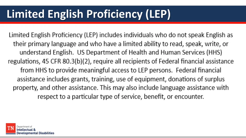 limited english proficiency lep 2