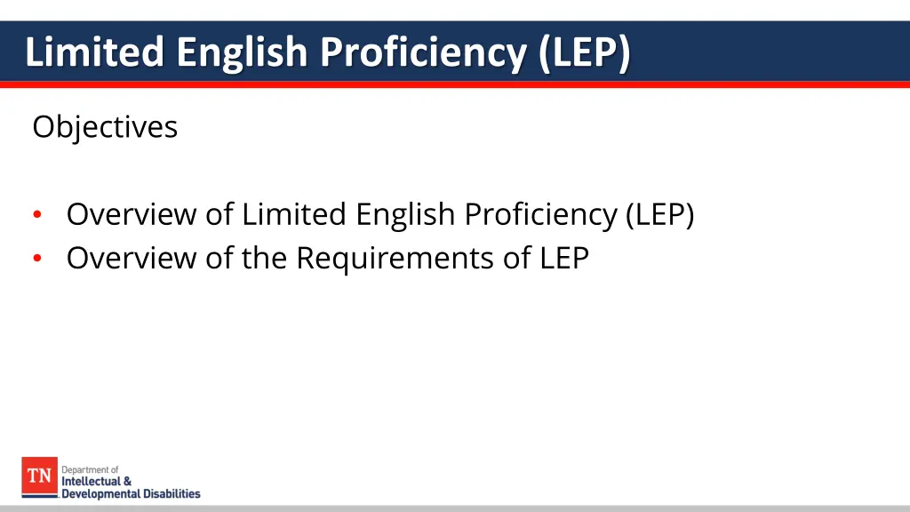 limited english proficiency lep