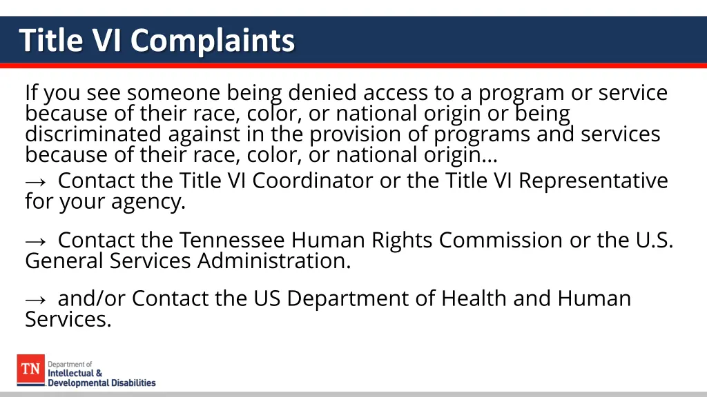 title vi complaints