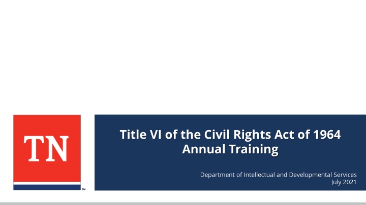 title vi of the civil rights act of 1964 annual