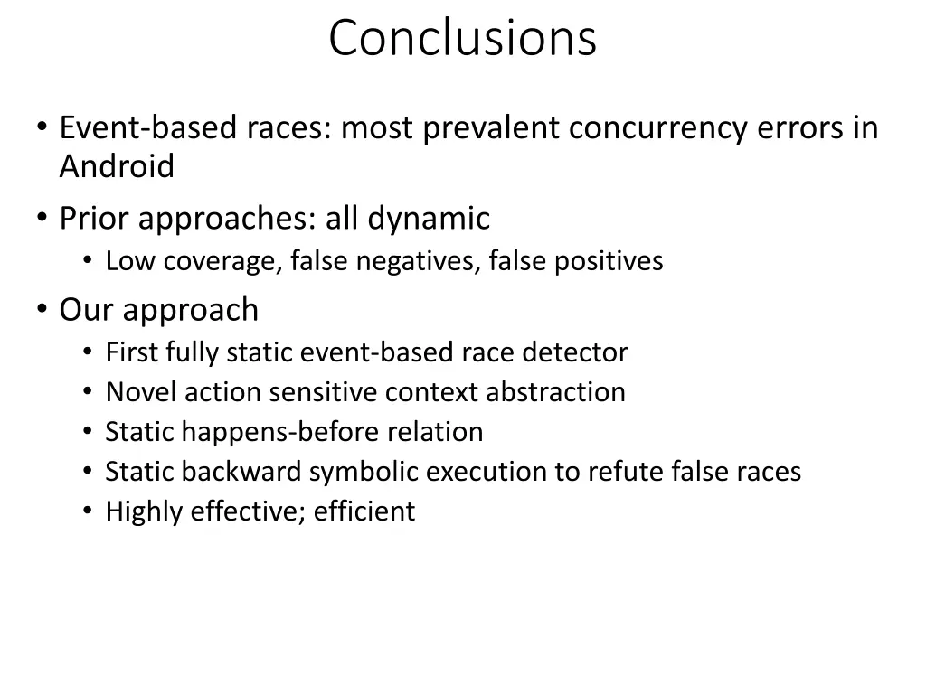 conclusions