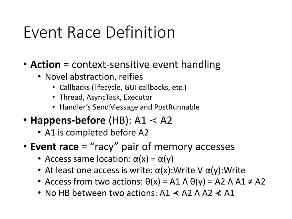 event race definition