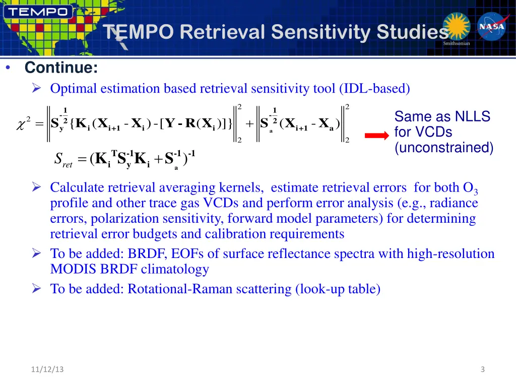 tempo retrieval sensitivity studies 1