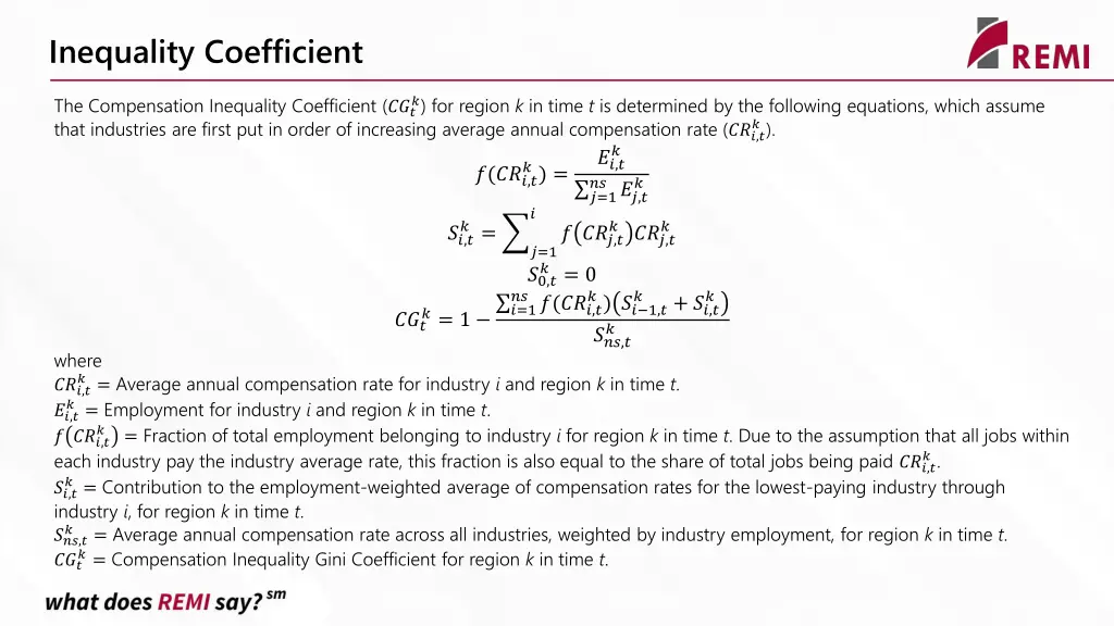 inequality coefficient 1