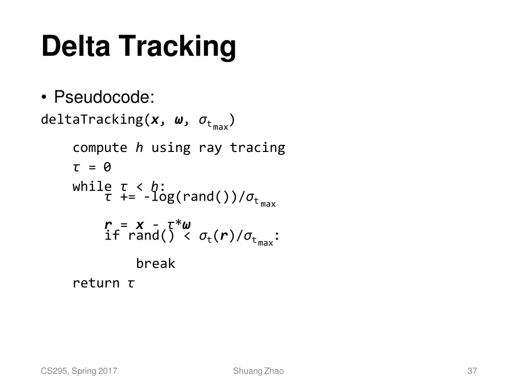 delta tracking 1