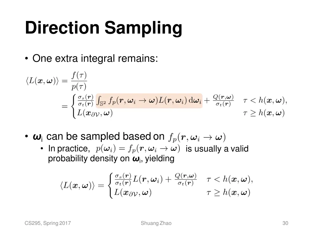 direction sampling